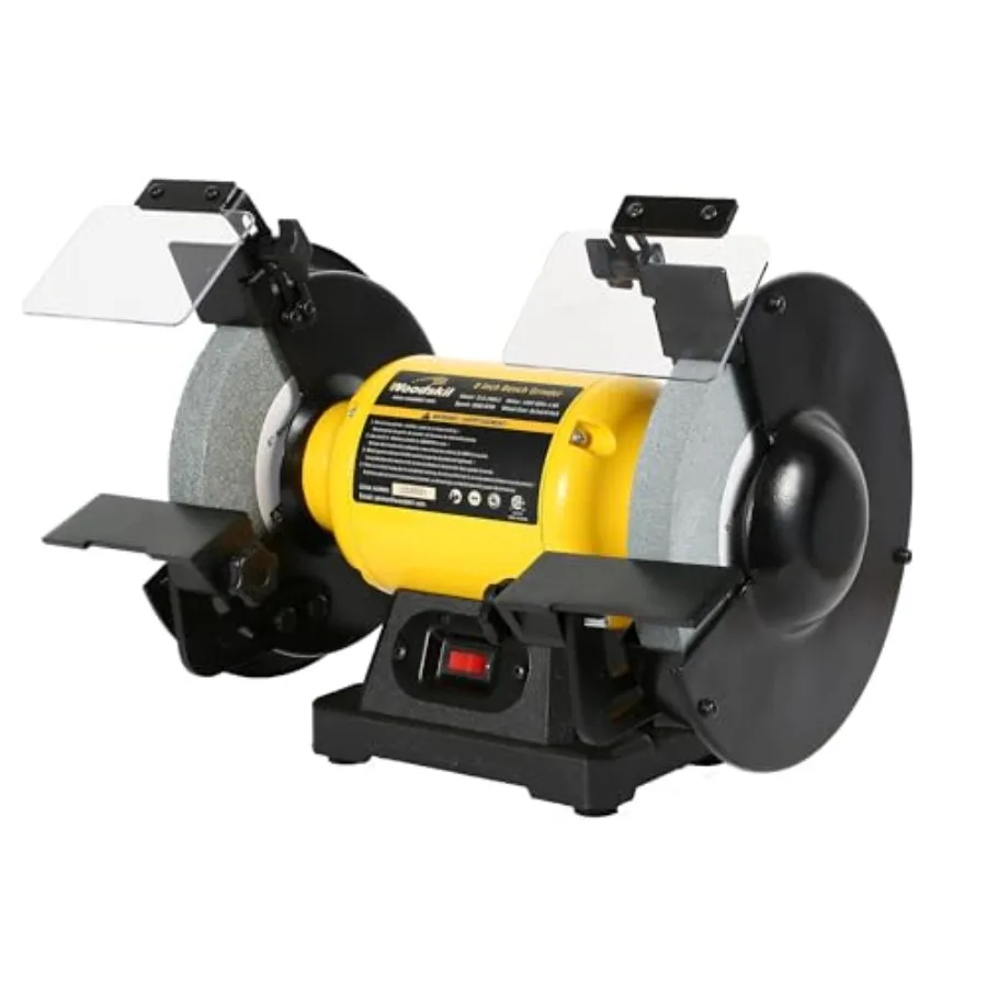 Настольный шлифовальный станок 4.8A 3/4HP 8 дюймов, 3600 об/мин, с двумя защитными масками для глаз и двумя шлифовальными кругами, многофункциональный
Настольный шлифовальный станок 4.8A 3/4HP 8 дюймов, 3600 об/мин, с двумя защитными масками для глаз и двумя шлифовальными кругами, многофункциональный