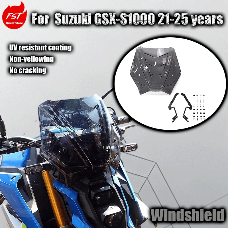 For Suzuki GSX-S1000 2021-2025 model motorcycle modified with raised front windshield instrument panel cover and windshield
For Suzuki GSX-S1000 2021-2025 model motorcycle modified with raised front windshield instrument panel cover and windshield