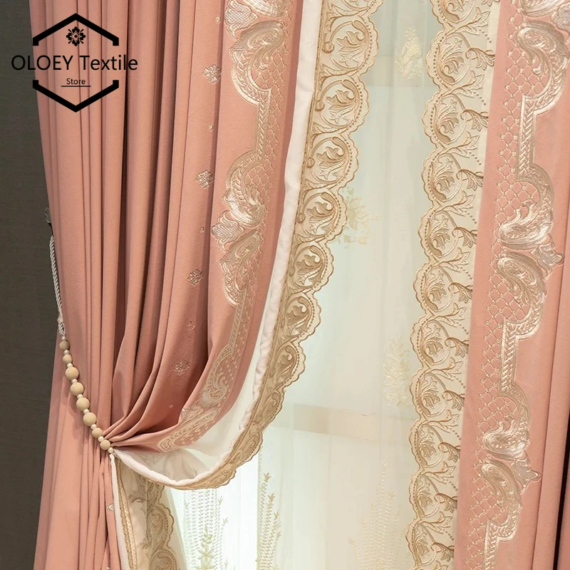 Sustainable French Blush Pink Velvet Embroidered Curtains for Living Room Bedroom Wedding Room Energy Saving Drapes Custom
Sustainable French Blush Pink Velvet Embroidered Curtains for Living Room Bedroom Wedding Room Energy Saving Drapes Custom