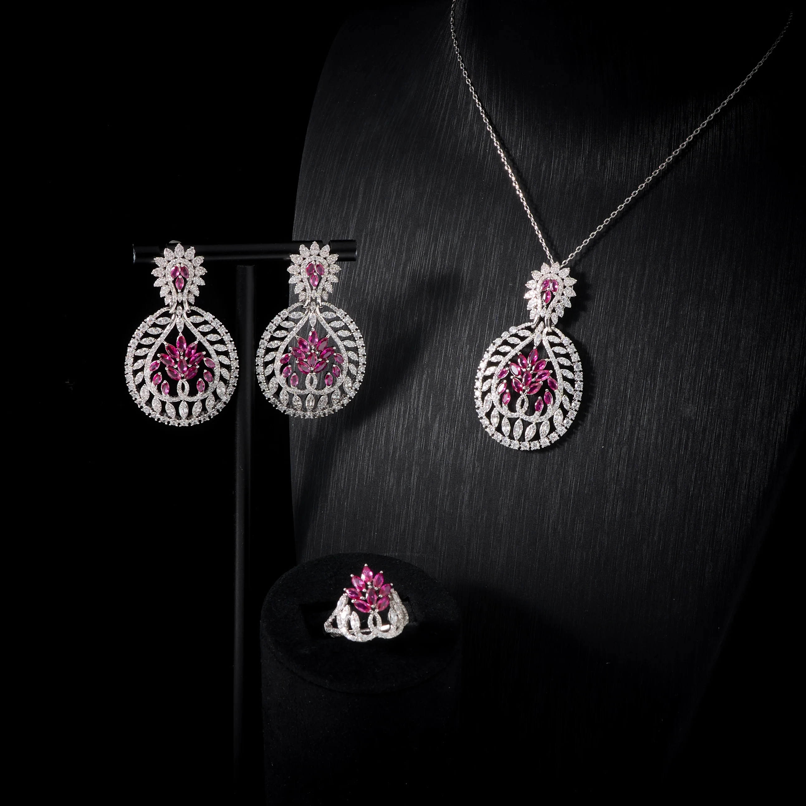IN JEWELIFE Trendy Pendant Set 3PCS Cubic Zircon Jewelry Set for Women | Floral Pattern Pendant Necklace, Earrings & Ring | Br
IN JEWELIFE Trendy Pendant Set 3PCS Cubic Zircon Jewelry Set for Women | Floral Pattern Pendant Necklace, Earrings & Ring | Br