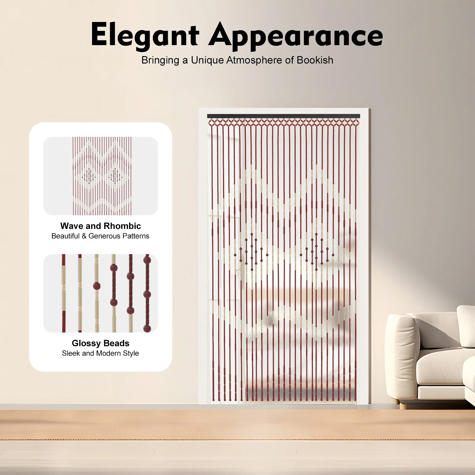 Винтажная штора из бамбуковых бусин 90x175 см - 27 нитей, декор для уединения в гостиной, спальне, на балконе
Винтажная штора из бамбуковых бусин 90x175 см - 27 нитей, декор для уединения в гостиной, спальне, на балконе