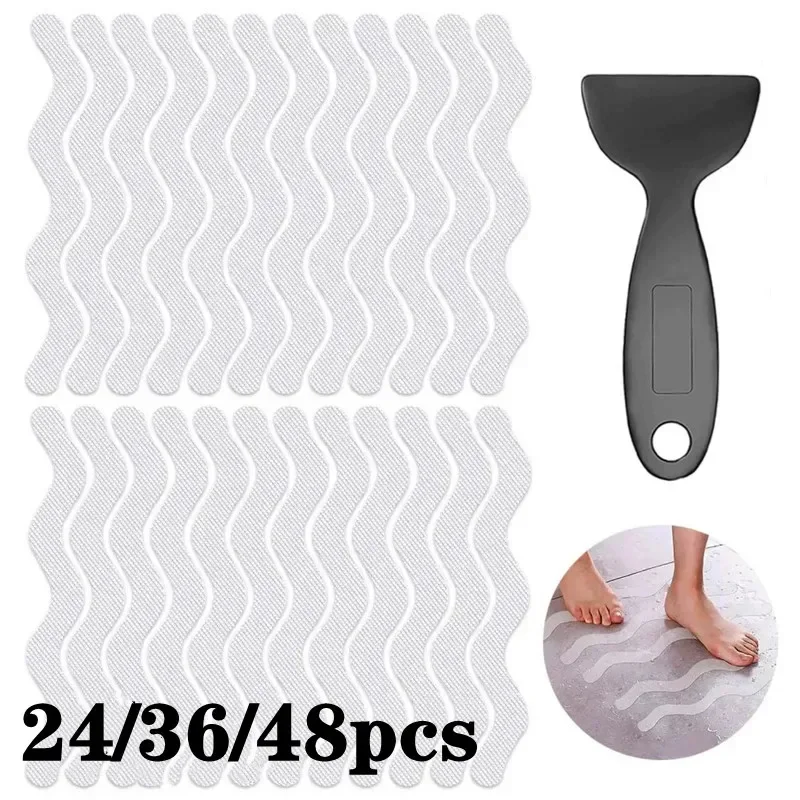 24/36/48 Bathroom Anti-Slip Stickers Transparent Waterproof Safety Strip Bathtub Shower Stair Floor Long Strip Wavy Tape Sticker
24/36/48 Bathroom Anti-Slip Stickers Transparent Waterproof Safety Strip Bathtub Shower Stair Floor Long Strip Wavy Tape Sticker