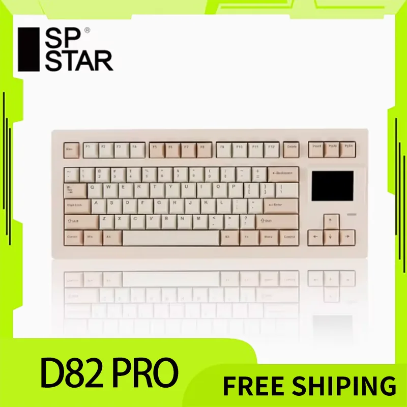 SP STAR D82 PRO Беспроводная механическая клавиатура с тремя режимами, индивидуальная прокладка с горячей заменой, RGB-подсветка, игровой экран, ПК, геймер, подарок
SP STAR D82 PRO Беспроводная механическая клавиатура с тремя режимами, индивидуальная прокладка с горячей заменой, RGB-подсветка, игровой экран, ПК, геймер, подарок