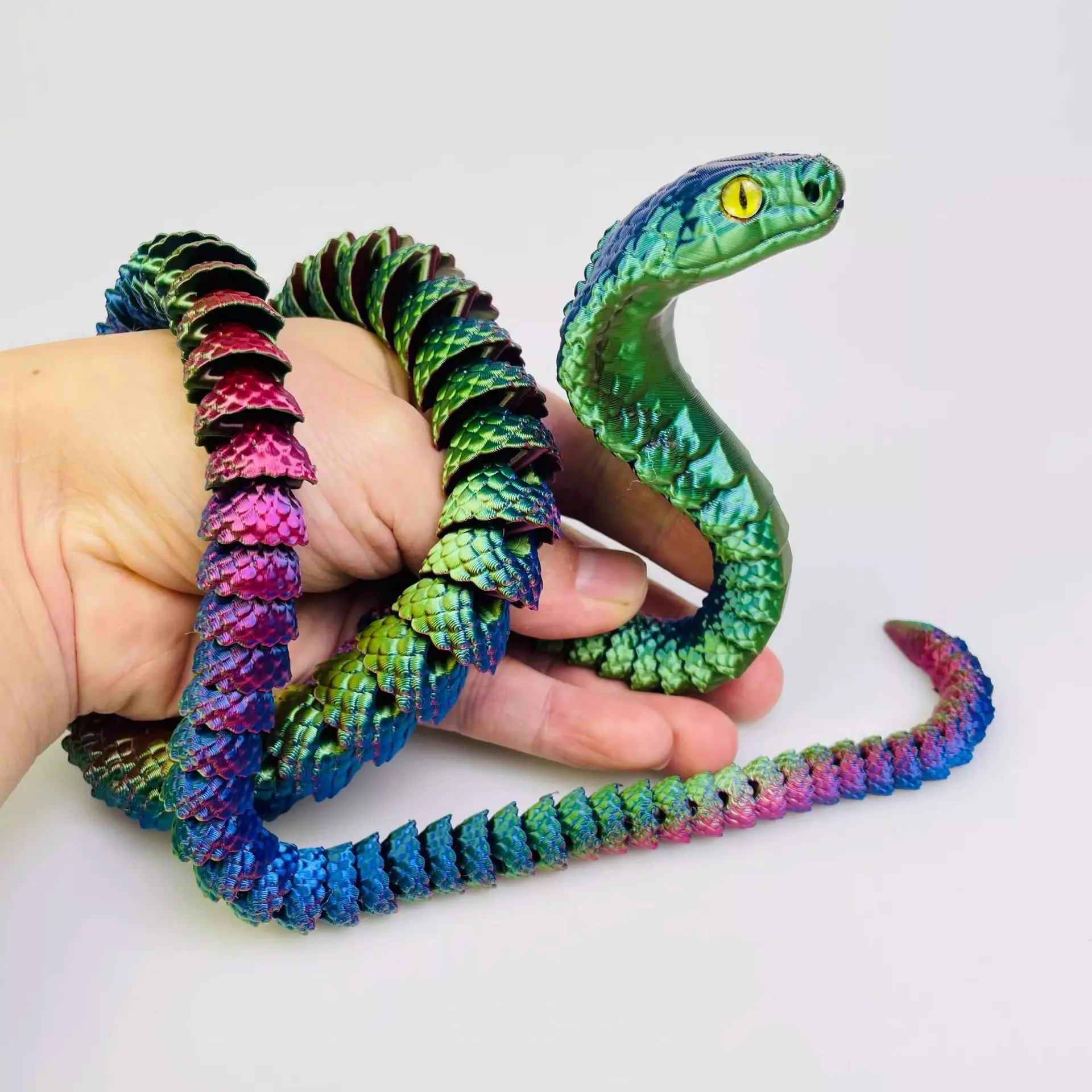 3D Printed Cobras/Venomous Snakes Toy Simulation Snakes Model Figure Joints Movable Home Halloween Decor Ornament Funny Toy
3D Printed Cobras/Venomous Snakes Toy Simulation Snakes Model Figure Joints Movable Home Halloween Decor Ornament Funny Toy