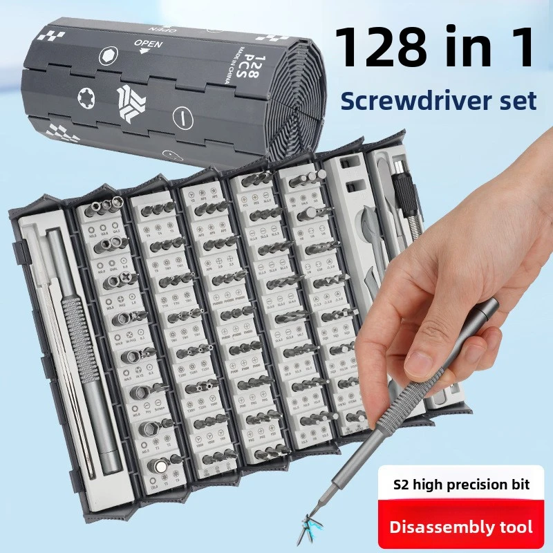 128 In 1 Multi-Function Precision Screwdriver Set Disassembly Repair Tool Manual Screwdriver Book-Type Set for Phones Glasses PC
128 In 1 Multi-Function Precision Screwdriver Set Disassembly Repair Tool Manual Screwdriver Book-Type Set for Phones Glasses PC