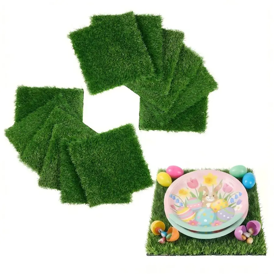 12 Pack Artificial Grass Square Mats, 12x12 Fake Grass Placemats for Easter Table Centerpiece, Realistic Synthetic Turf Patch fo
12 Pack Artificial Grass Square Mats, 12x12 Fake Grass Placemats for Easter Table Centerpiece, Realistic Synthetic Turf Patch fo
