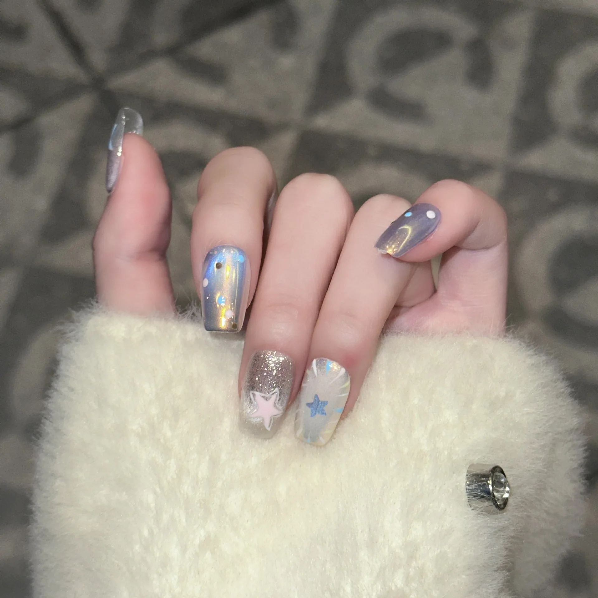 10PCS. Pure Handmade The Summer Star Aurora. Painting Sparkling Cat Eyes Removable. Charming Fake Nails
10PCS. Pure Handmade The Summer Star Aurora. Painting Sparkling Cat Eyes Removable. Charming Fake Nails