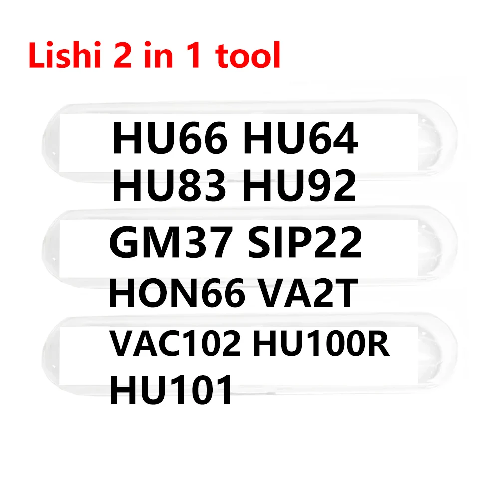 Инструменты для слесарей Lishi 2-в-1: HU66, HU92, GM37, HU100R, HU64, HON66, SIP22, HU101, HU83, VAC102, VA2T
Инструменты для слесарей Lishi 2-в-1: HU66, HU92, GM37, HU100R, HU64, HON66, SIP22, HU101, HU83, VAC102, VA2T