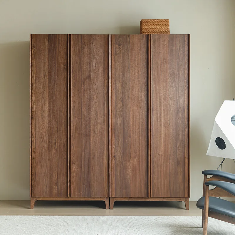 North American black walnut solid wood combination wardrobe Nordic Italian bedroom furniture Modern simple coat cabinet Locker
North American black walnut solid wood combination wardrobe Nordic Italian bedroom furniture Modern simple coat cabinet Locker