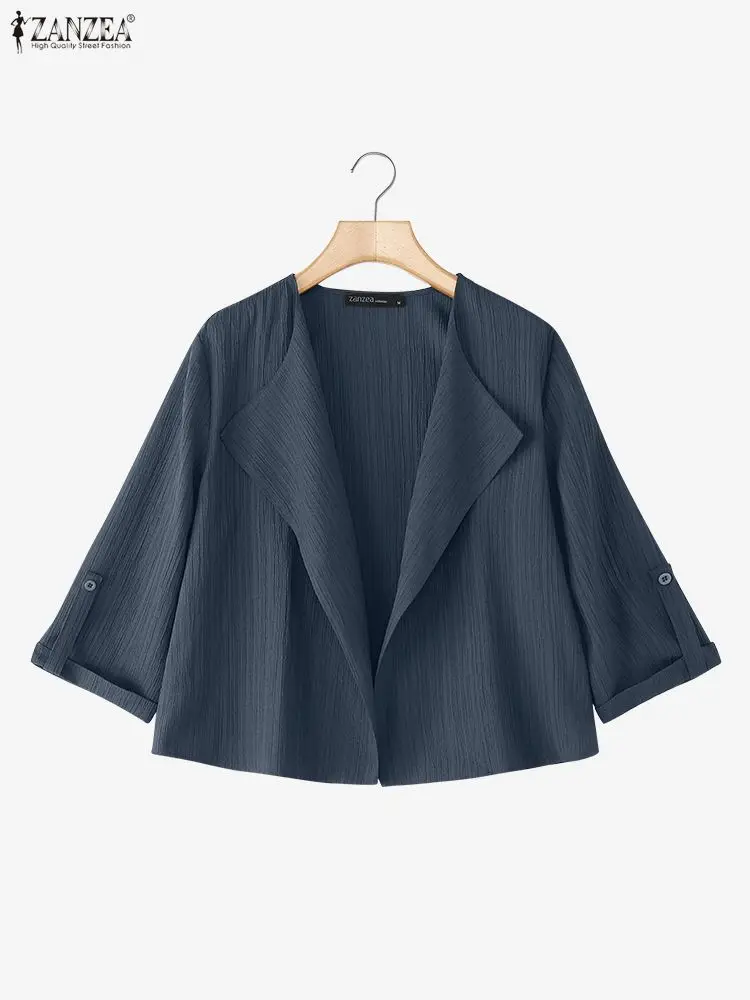 ZANZEA 2022, женские плащи, осенние однотонные пальто с рукавами 3/4, модные свободные повседневные куртки с лацканами, уличная одежда, верхние пальто OL
ZANZEA 2022, женские плащи, осенние однотонные пальто с рукавами 3/4, модные свободные повседневные куртки с лацканами, уличная одежда, верхние пальто OL