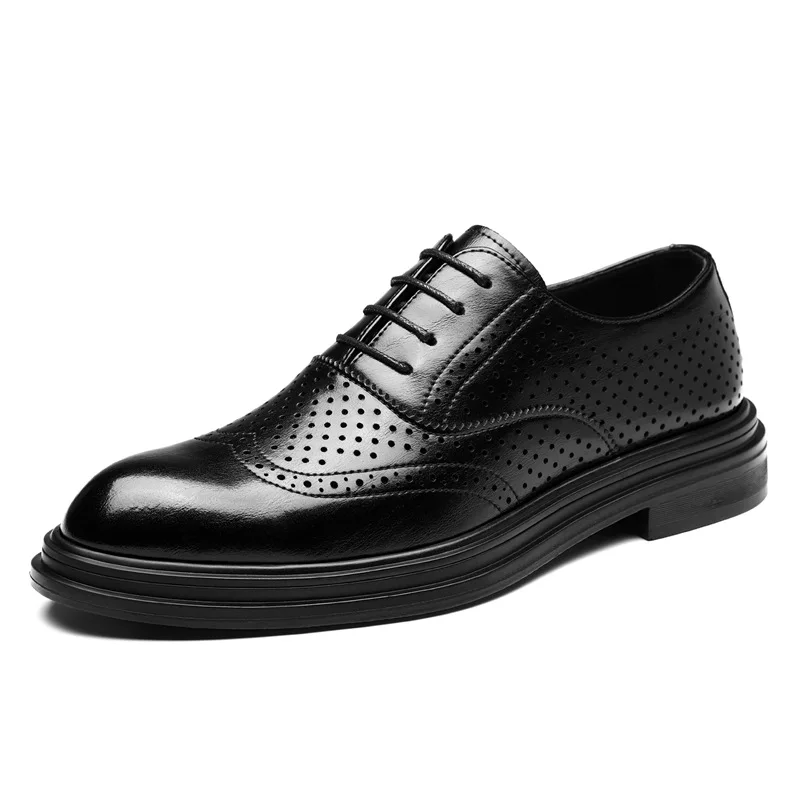 Spring Summer Hallow Leather Shoes for Men 3 6 8cm Increase Fashion Dress Shoes Male Black Business Casual Shoes Man
Spring Summer Hallow Leather Shoes for Men 3 6 8cm Increase Fashion Dress Shoes Male Black Business Casual Shoes Man