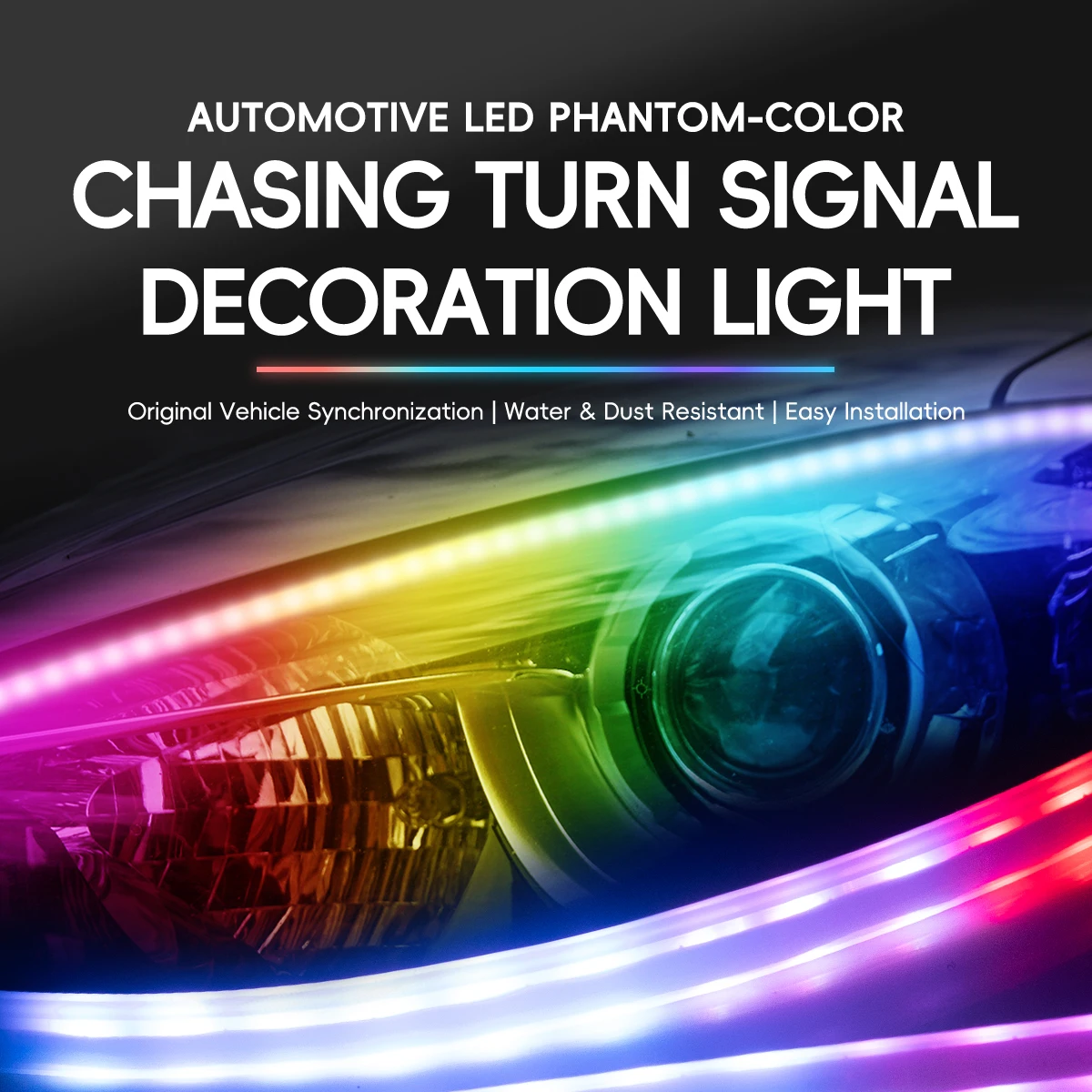 2 PCS Car Full Color Decoration Light Strip With Turn Signal Lights App LED DRL Headlights Easy Installation Atmosphere Lights
2 PCS Car Full Color Decoration Light Strip With Turn Signal Lights App LED DRL Headlights Easy Installation Atmosphere Lights