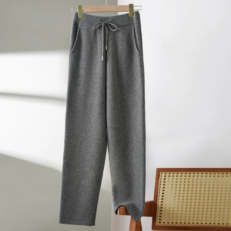 2025 Women 100% Merino Wool Pencil Pants Autumn Winter Pocket Simple Knitted Trousers Soft Warm Cashmere Casual Ankle Pants
2025 Women 100% Merino Wool Pencil Pants Autumn Winter Pocket Simple Knitted Trousers Soft Warm Cashmere Casual Ankle Pants