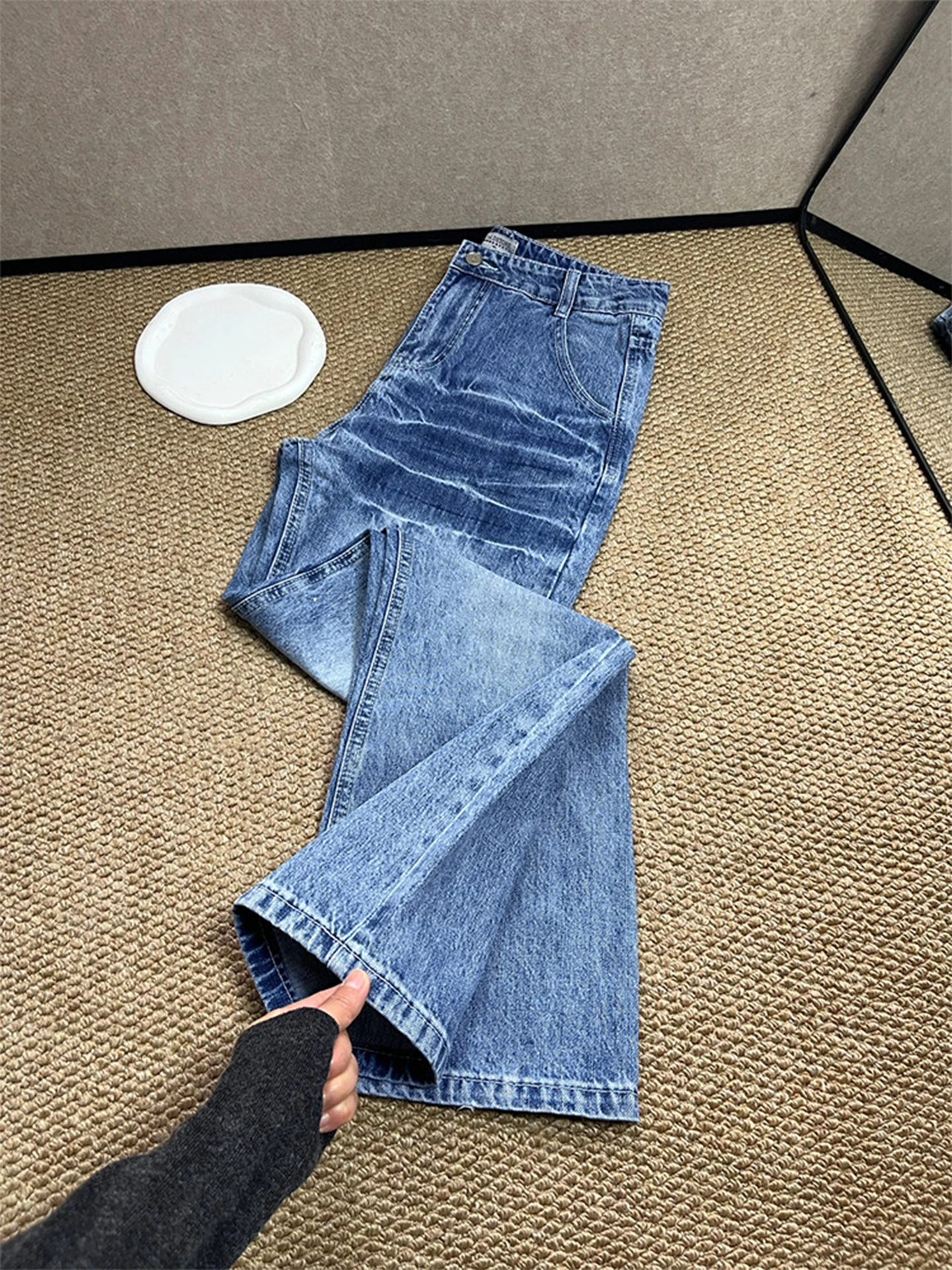 Cleanfit Blue Lightning Pattern Flared Jeans Men's American High Street Straight Leg Slimming Lift Knife Pants Youth Faion
Cleanfit Blue Lightning Pattern Flared Jeans Men's American High Street Straight Leg Slimming Lift Knife Pants Youth Faion