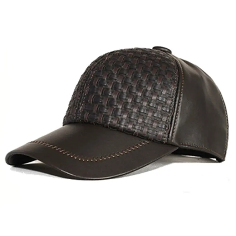 Autumn Winter Natural Leather Hat Weaving Sheepskin Baseball Caps For Men Personality Warm Party Hats Leather Cap Snapback Cap
Autumn Winter Natural Leather Hat Weaving Sheepskin Baseball Caps For Men Personality Warm Party Hats Leather Cap Snapback Cap