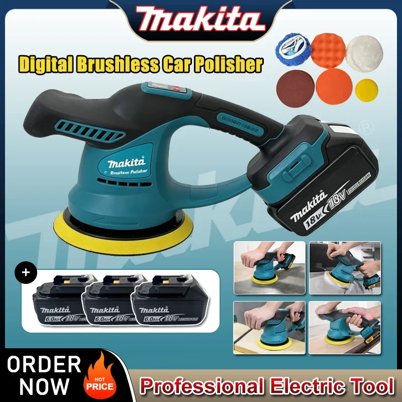 Makita Cordless Car Polisher 125mm Brushless Digital Display Polishing Machine For Auto Detailing Waxing
Makita Cordless Car Polisher 125mm Brushless Digital Display Polishing Machine For Auto Detailing Waxing