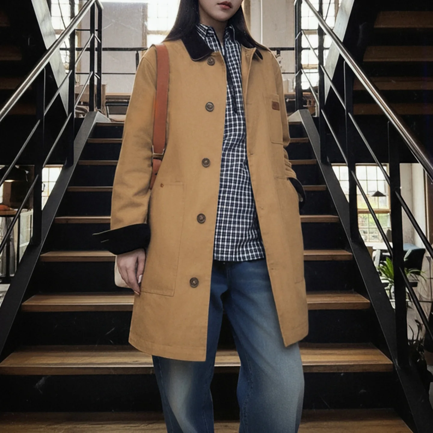 Maden Женское пальто цвета хаки средней длины из плотной ткани с вельветовым воротником, свободный крой, стиль ретро, осень-зима
Maden Женское пальто цвета хаки средней длины из плотной ткани с вельветовым воротником, свободный крой, стиль ретро, осень-зима