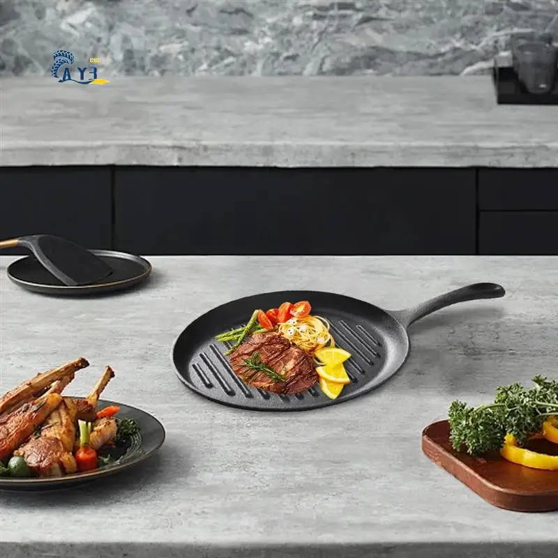 AY03-Cast Iron Grill Pan Non-Stick Frying Pan With Handle Grill Plate No Chemical Coating Gas And Induction Friendly
AY03-Cast Iron Grill Pan Non-Stick Frying Pan With Handle Grill Plate No Chemical Coating Gas And Induction Friendly
