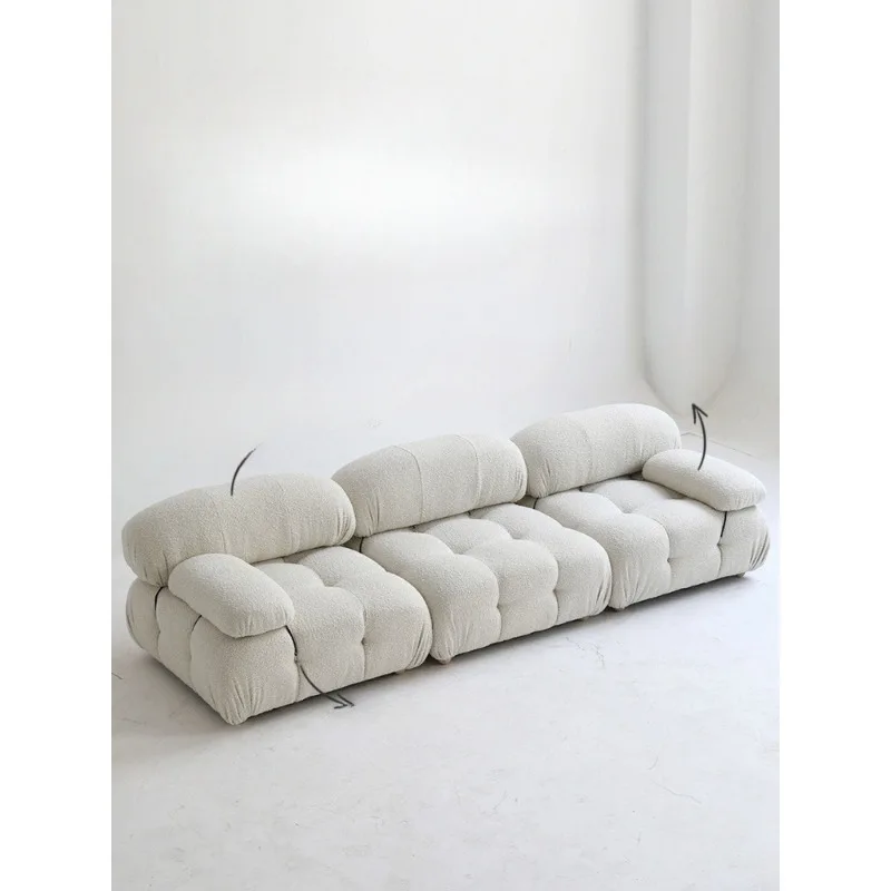 Light French cream style fabric sofa living room chameleon bread module combination
Light French cream style fabric sofa living room chameleon bread module combination