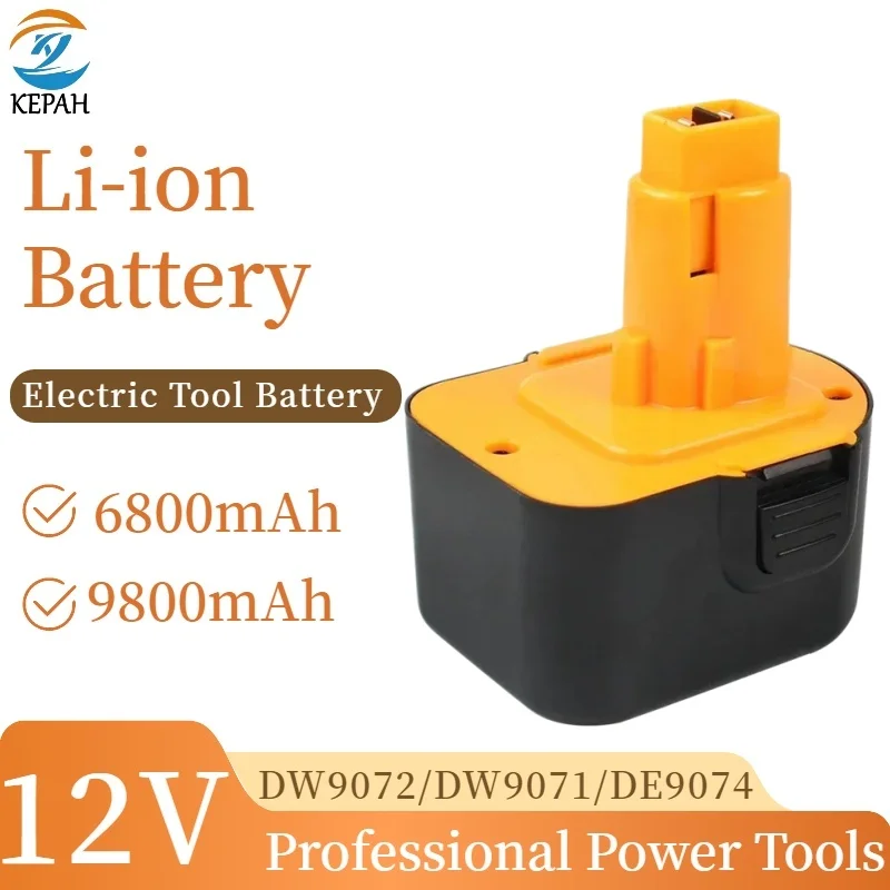 12V 4.8Ah 6.8Ah Battery Compatible with DE9074 DE9037 DE9075 Rechargeable Lithium Ion Battery for 12V Cordless Power Tools
12V 4.8Ah 6.8Ah Battery Compatible with DE9074 DE9037 DE9075 Rechargeable Lithium Ion Battery for 12V Cordless Power Tools