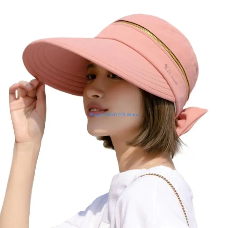 P88B Sun Hat Zip-Off Sun Visors Wide Brim Bow Decors Open Top Beach Hat for Women
P88B Sun Hat Zip-Off Sun Visors Wide Brim Bow Decors Open Top Beach Hat for Women