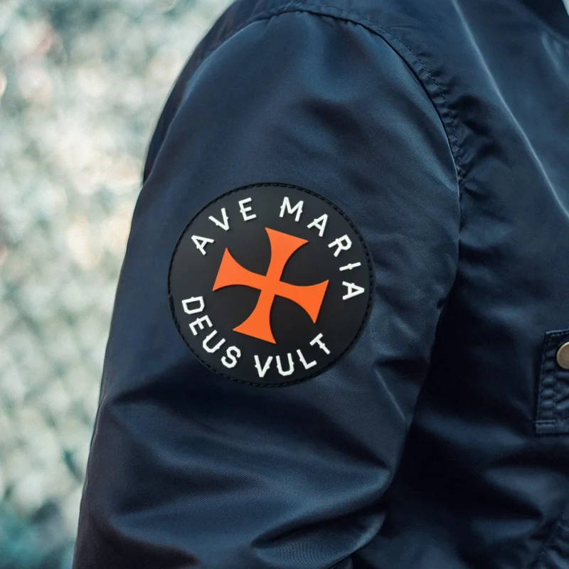 Ave Maria Deus Vult PVC Patch Tactical Vest Hook and Loop Patches for Clothing Morale Badge Backpack Decorative Sticker Armband
Ave Maria Deus Vult PVC Patch Tactical Vest Hook and Loop Patches for Clothing Morale Badge Backpack Decorative Sticker Armband