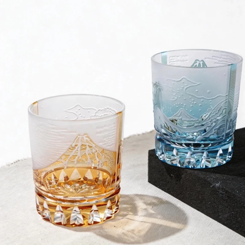 240ml Sky Blue Yellow Fujishima Whiskey Glasses Japanese Style Edo Kiriko Hand Cut Luxury Premium Wine Glasses for Gift
240ml Sky Blue Yellow Fujishima Whiskey Glasses Japanese Style Edo Kiriko Hand Cut Luxury Premium Wine Glasses for Gift