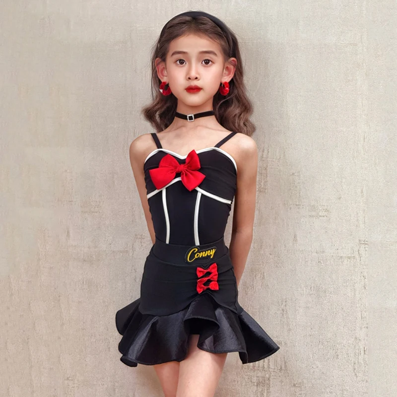 Summer Latin Dance Dress New Girl Sleeveless Black Dance Suit For Stage Performance Children Rumba Samba Practice Clothes 1822
Summer Latin Dance Dress New Girl Sleeveless Black Dance Suit For Stage Performance Children Rumba Samba Practice Clothes 1822