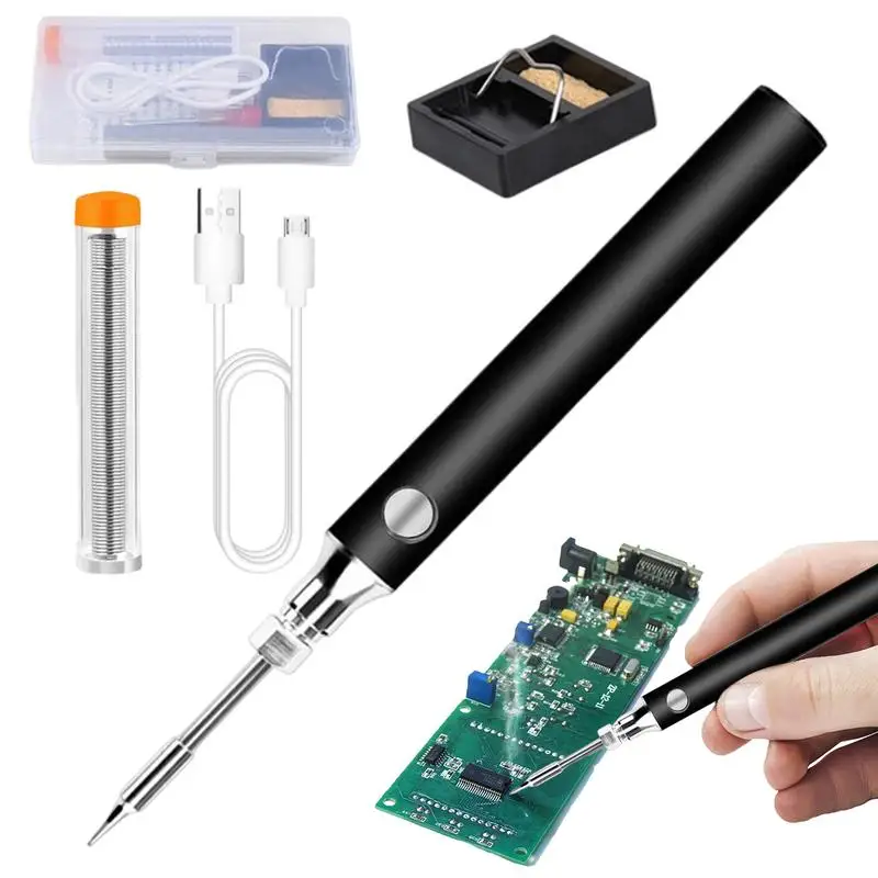 USB Soldering Iron 3 Speed Solder Pen Electrical Welder Tool Wireless Precision Fast Heating For Industrial Plumbing Repair
USB Soldering Iron 3 Speed Solder Pen Electrical Welder Tool Wireless Precision Fast Heating For Industrial Plumbing Repair