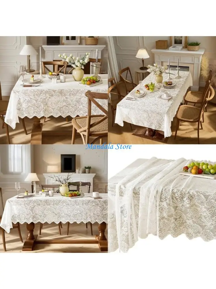 U2JC Soft Lace Tablecloth for Romantics Dinners and Home Decorations, Soft Polyester Table Cloth for Outdoor Reception
U2JC Soft Lace Tablecloth for Romantics Dinners and Home Decorations, Soft Polyester Table Cloth for Outdoor Reception