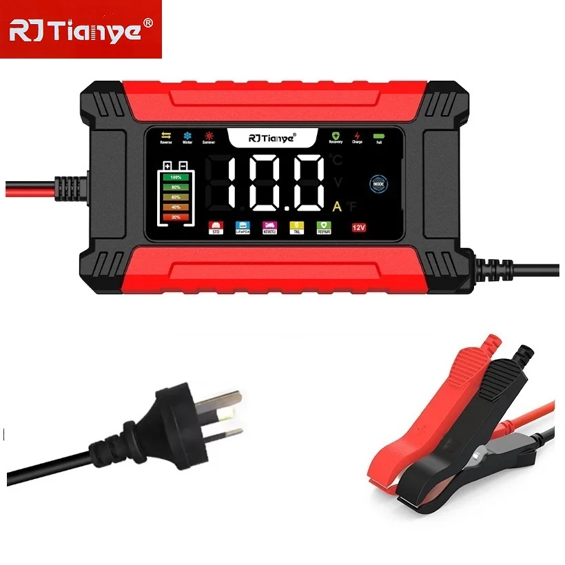 AU Plug Car Battery Charger 12V10A LED Display Smart Pulse Repair Lead-acid Battery Motorcycle Battery Charging Device
AU Plug Car Battery Charger 12V10A LED Display Smart Pulse Repair Lead-acid Battery Motorcycle Battery Charging Device