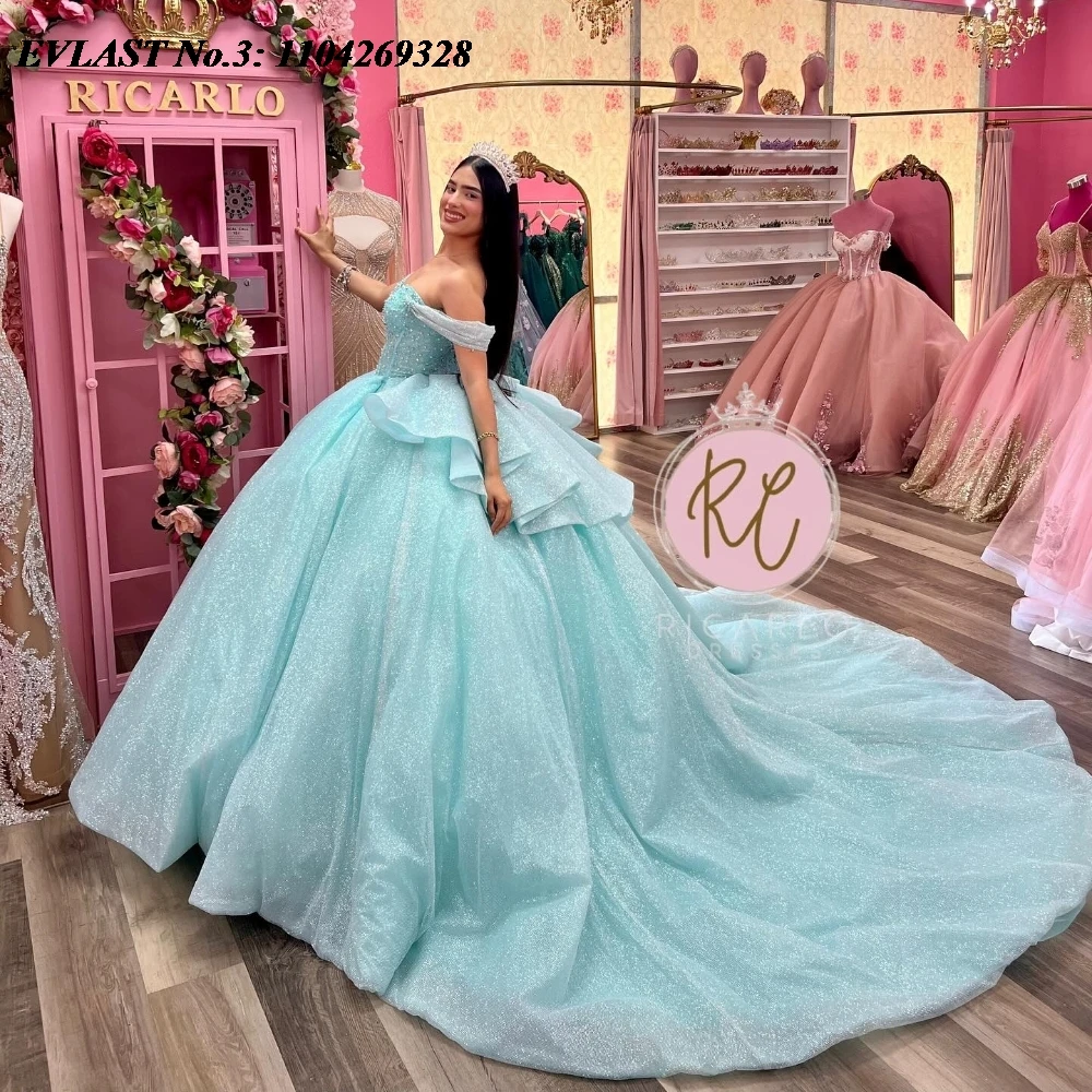 EVLAST индивидуальное платье принцессы мятно-зеленого цвета Quinceanera, бальное платье с кристаллами и бисером, бант, корсет Sweet 16, Vestido De 15 Anos E3Q476
EVLAST индивидуальное платье принцессы мятно-зеленого цвета Quinceanera, бальное платье с кристаллами и бисером, бант, корсет Sweet 16, Vestido De 15 Anos E3Q476