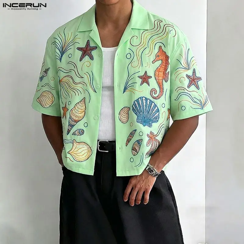 INCERUN Men's Shirt Printing Lapel Short Sleeve Vacation Men Clothes Summer Loose Streetwear Tops Fashion Casual Shirts For Man
INCERUN Men's Shirt Printing Lapel Short Sleeve Vacation Men Clothes Summer Loose Streetwear Tops Fashion Casual Shirts For Man