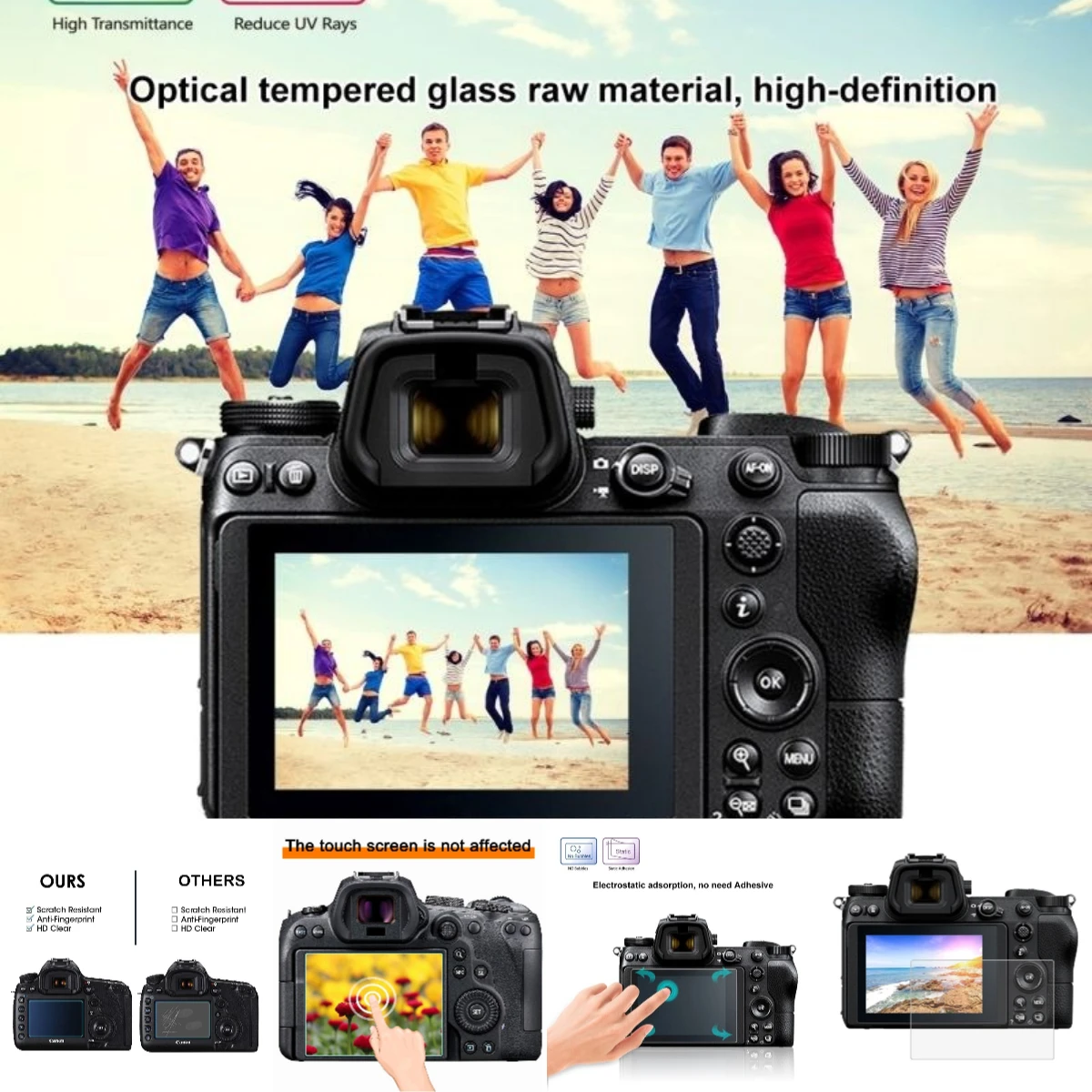 For Nikon Z9 Z8 Z7 Z6II Z6 Z5 Zf Z7ii, 9H Tempered Glass Screen Protector, Scratch Resistant
For Nikon Z9 Z8 Z7 Z6II Z6 Z5 Zf Z7ii, 9H Tempered Glass Screen Protector, Scratch Resistant