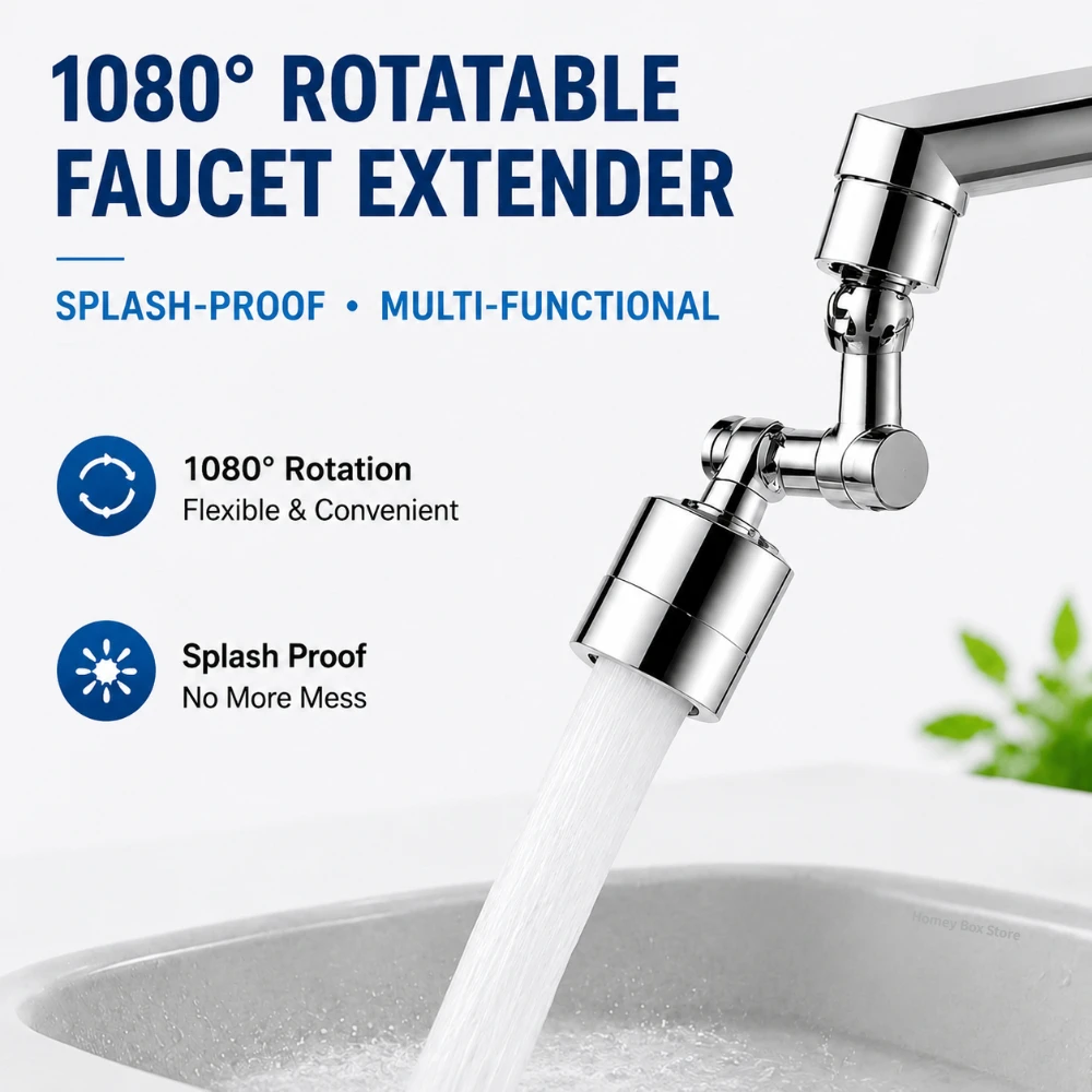 Universal Swivel Faucet Extender with Air Mixer Bubble Nozzle 22/24mm Adapter for Kitchen Sink Wash Basin Water Saving Use
Universal Swivel Faucet Extender with Air Mixer Bubble Nozzle 22/24mm Adapter for Kitchen Sink Wash Basin Water Saving Use