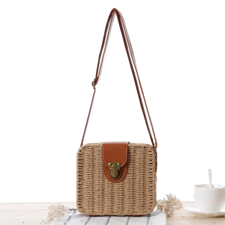 Summer Small Straw Handbag Trendy Shoulder Bag Woven Square Shoulder Crossbody Bag Casual Travel Beach Bag Gilr Tote Bolso Mujer
Summer Small Straw Handbag Trendy Shoulder Bag Woven Square Shoulder Crossbody Bag Casual Travel Beach Bag Gilr Tote Bolso Mujer