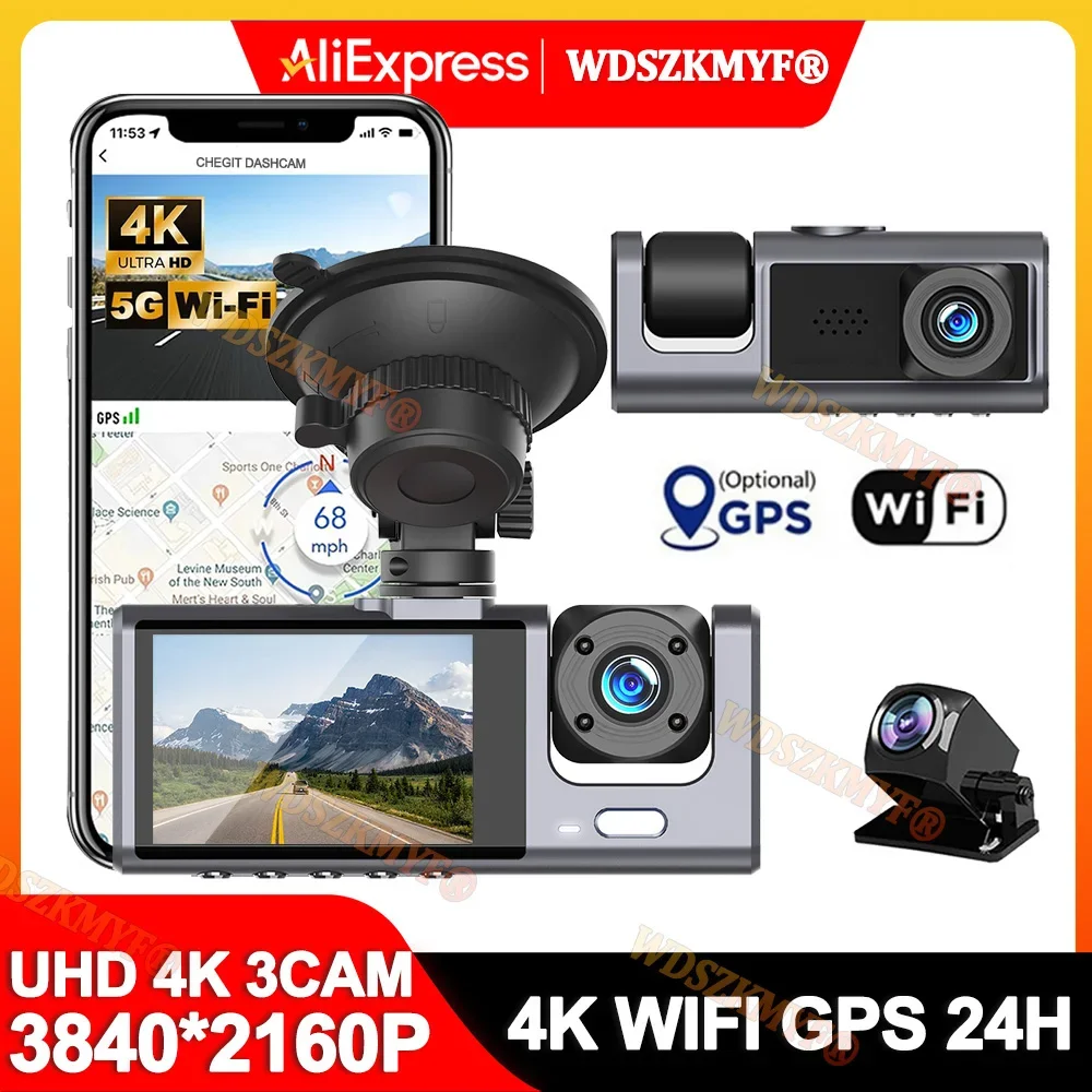 NEW 4K WIFI GPS Car Dvr 2/3Channels Video Recorder Front inside AHD 1080P Rear View Camera DashCam Cars Camera Car accessories
NEW 4K WIFI GPS Car Dvr 2/3Channels Video Recorder Front inside AHD 1080P Rear View Camera DashCam Cars Camera Car accessories
