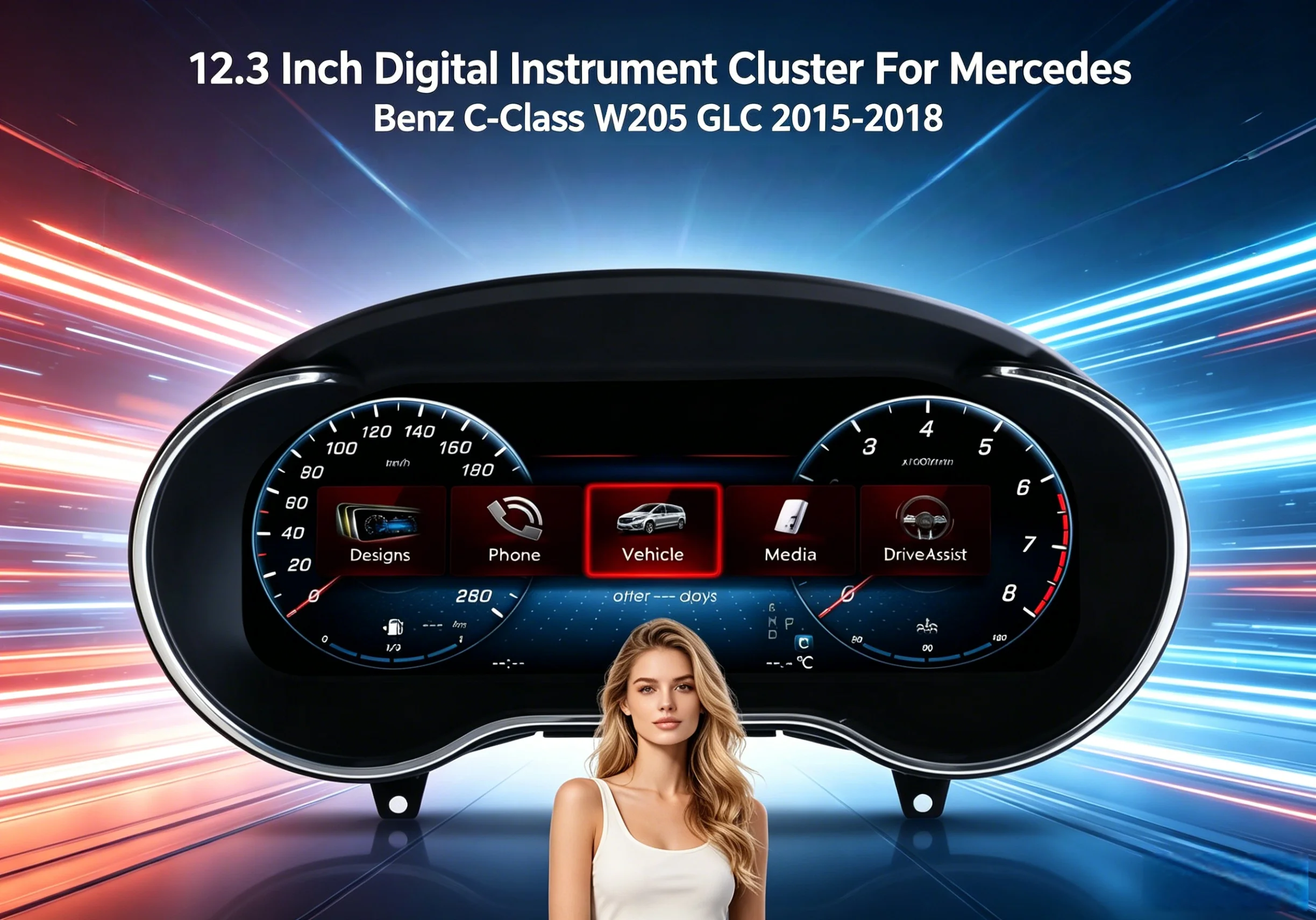 12.3'' Digitaal Dashboard Cluster For Mercedes Benz C GLC ML GL GLE GLS E W205 X253 X166 W212 2012-2019Instrument Paneel Cockpit
12.3'' Digitaal Dashboard Cluster For Mercedes Benz C GLC ML GL GLE GLS E W205 X253 X166 W212 2012-2019Instrument Paneel Cockpit