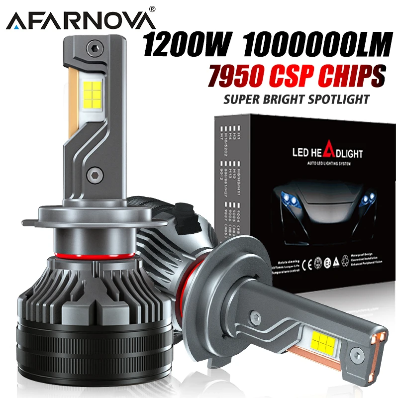 H7 LED Headlight Bulbs H4 1200W 1000000LM 6000K White High Power Car Bulb Canbus No Error H11 H1 H3 9005 9006 HB3 HB4 Fog Light
H7 LED Headlight Bulbs H4 1200W 1000000LM 6000K White High Power Car Bulb Canbus No Error H11 H1 H3 9005 9006 HB3 HB4 Fog Light