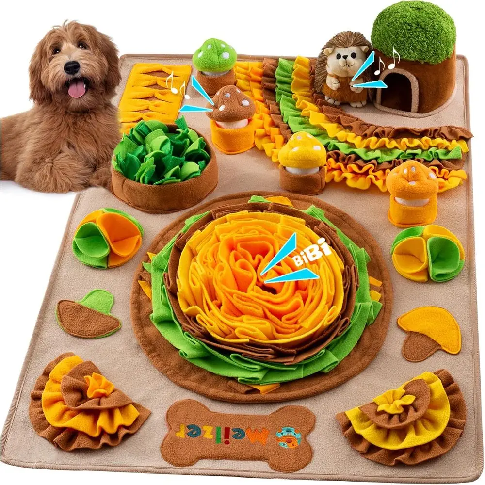Extra Large Dog Mat 40x27.5 Inches with Interactive Hedgehog Puzzle and Squeaky Mushroom Toys for Feeding and Skill Development
Extra Large Dog Mat 40x27.5 Inches with Interactive Hedgehog Puzzle and Squeaky Mushroom Toys for Feeding and Skill Development