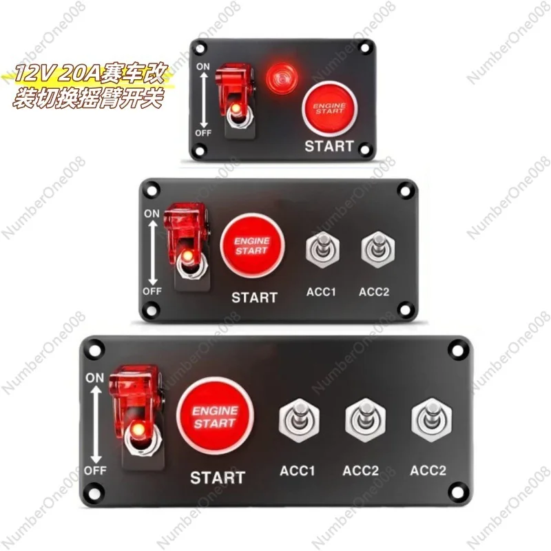 Панель переключателей автомобильных гонок 12 В 20 А с кнопкой запуска для гонок, автофургонов, лодок, аксессуаров для морских автомобилей
Панель переключателей автомобильных гонок 12 В 20 А с кнопкой запуска для гонок, автофургонов, лодок, аксессуаров для морских автомобилей