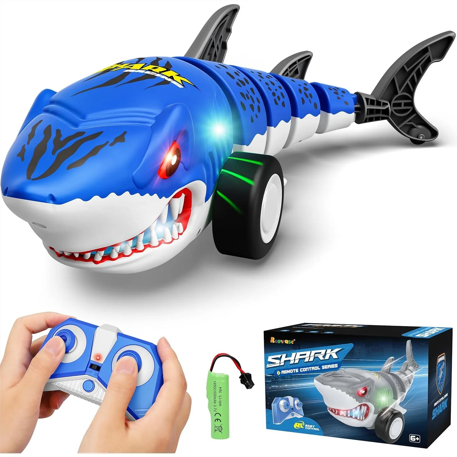 Remote Control Shark Car Toys for Kids, 2.4GHz RC Cars with Cool Light, 360° Stunt Drift & Off-Road
Remote Control Shark Car Toys for Kids, 2.4GHz RC Cars with Cool Light, 360° Stunt Drift & Off-Road