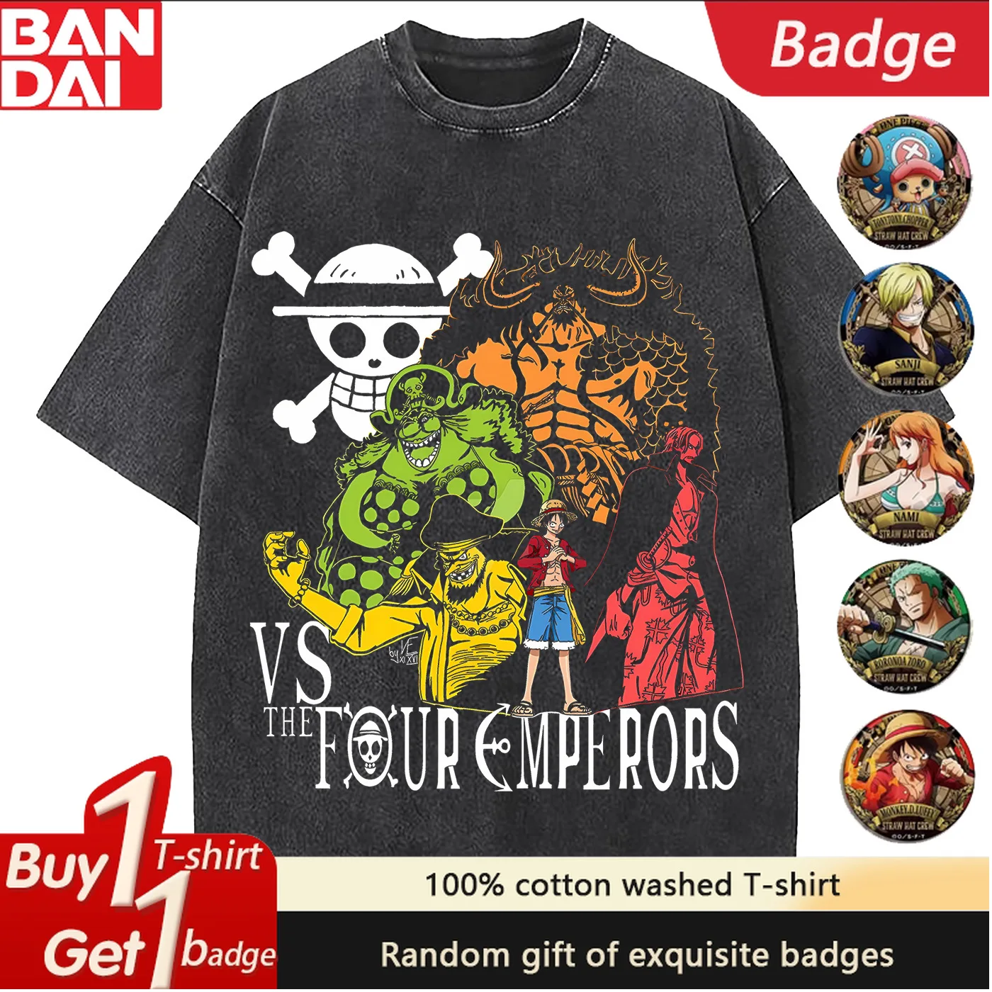 Summer Men's T-shirts Vintage Washed Y2k Anime One Piece Print Women's Oversized Graphic Short Sleeved Tee Casual Streetwear Top
Summer Men's T-shirts Vintage Washed Y2k Anime One Piece Print Women's Oversized Graphic Short Sleeved Tee Casual Streetwear Top
