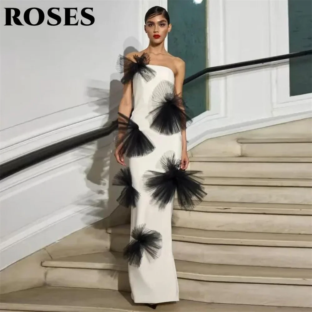 ROSES White Soft Stain Mermaid Formal Dress Strapless Evening Party Dress Pleating Sleeveless Special Occasion Dress Customized
ROSES White Soft Stain Mermaid Formal Dress Strapless Evening Party Dress Pleating Sleeveless Special Occasion Dress Customized