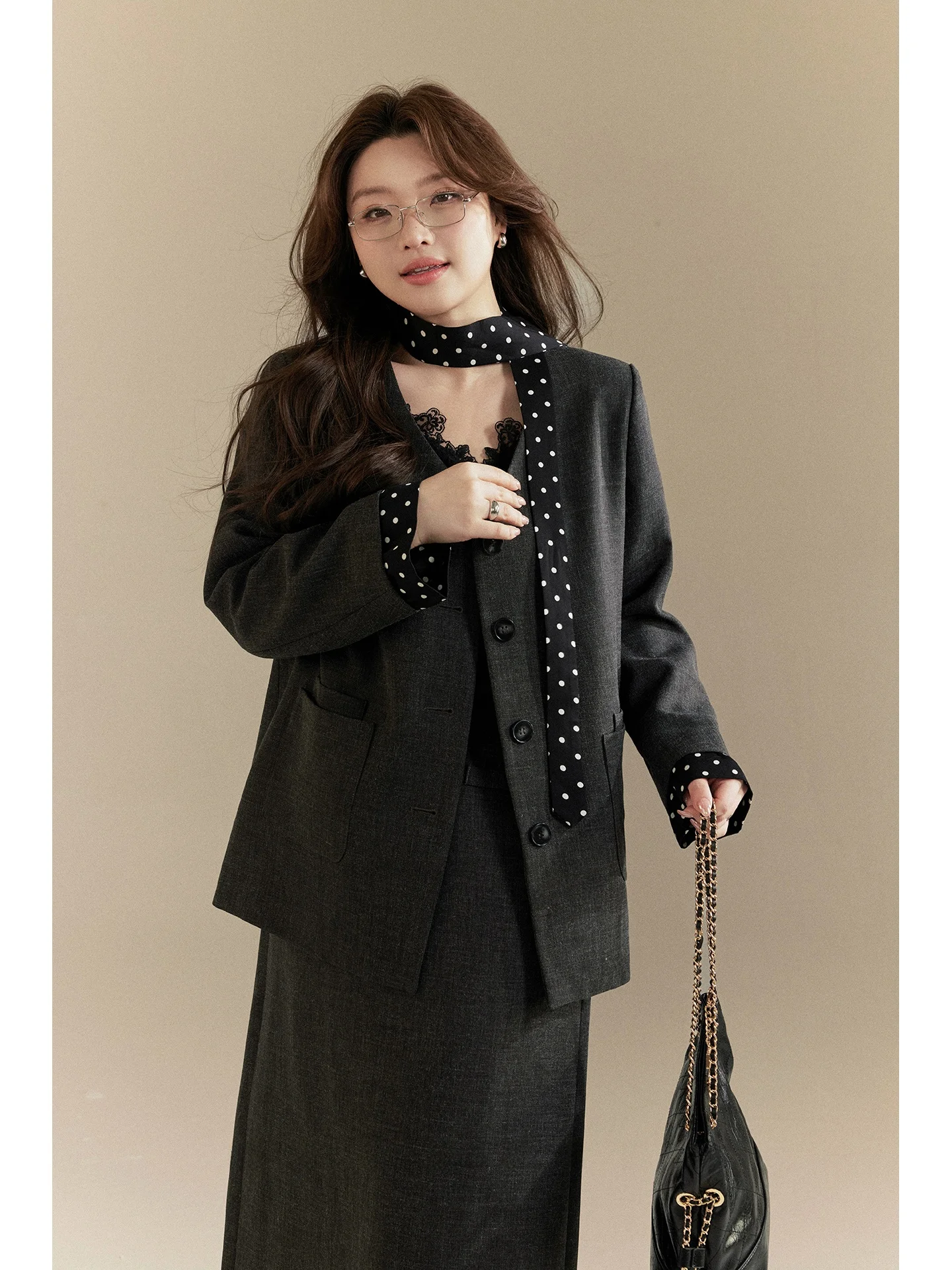 ay Suit Set Large Size Women's Faion Spring New Outerwear Skirt Two-Piece Set High Waist Long Sve Workwear Sle
ay Suit Set Large Size Women's Faion Spring New Outerwear Skirt Two-Piece Set High Waist Long Sve Workwear Sle