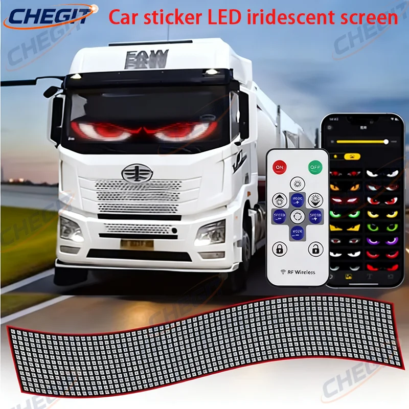 DIY Custom Text Pattern LED Eyes for Truck Programmable Display Devil Eye Car Scrolling Advertising LED Sign with App Control
DIY Custom Text Pattern LED Eyes for Truck Programmable Display Devil Eye Car Scrolling Advertising LED Sign with App Control