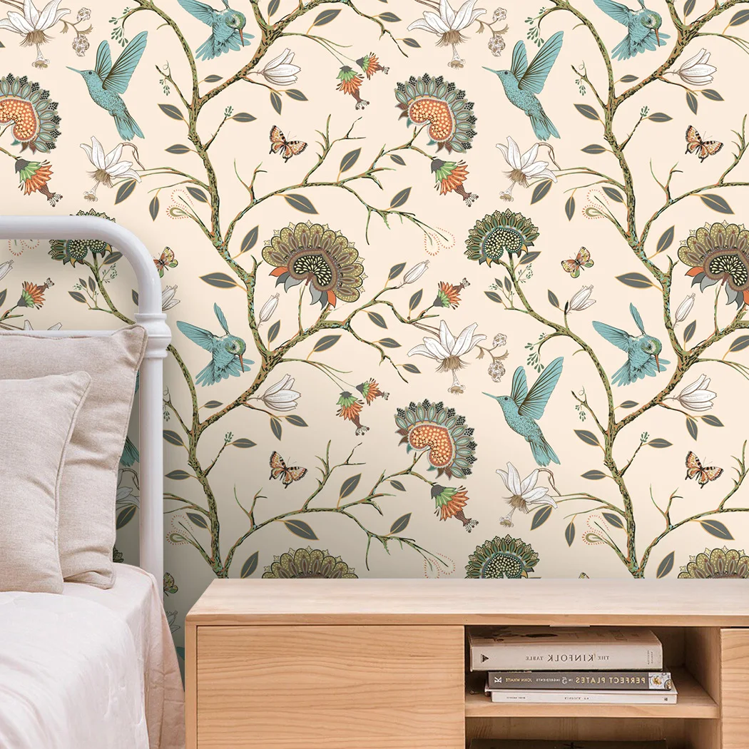 Vintage Hummingbird Floral Peel and Stick Wallpaper Bird Butterfly Flower Self Adhesive Waterproof Wall Mural for Home Decor
Vintage Hummingbird Floral Peel and Stick Wallpaper Bird Butterfly Flower Self Adhesive Waterproof Wall Mural for Home Decor