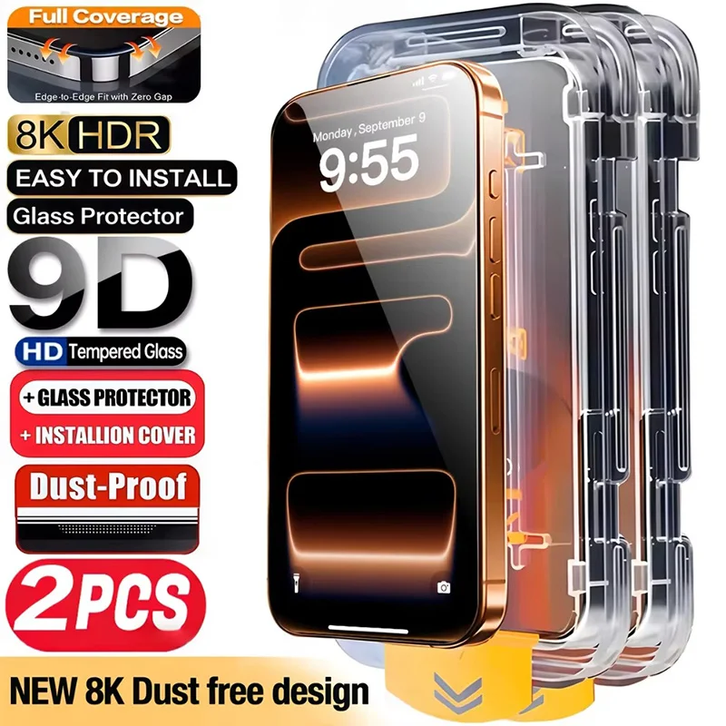 Oleophobic Coating Dust Free Screen Protector For iPhone 15 16 17 Pro 11 14 12 13 Pro Max Mini 7 8 Plus 16e Air XR XS X SE Glass
Oleophobic Coating Dust Free Screen Protector For iPhone 15 16 17 Pro 11 14 12 13 Pro Max Mini 7 8 Plus 16e Air XR XS X SE Glass