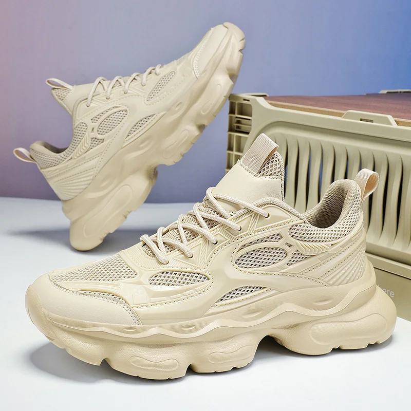 New Men's Casual Sports Shoes with Round Toe and Patchwork Mesh Breathable High-quality Solid Color Simple Running Shoes
New Men's Casual Sports Shoes with Round Toe and Patchwork Mesh Breathable High-quality Solid Color Simple Running Shoes