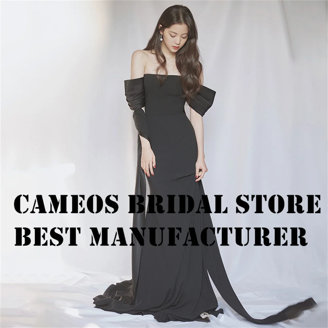 SONDR Off the Shoulder Wedding Korea Evening Dress Custom Made Formal Prom Dress Floor Length Black Mermid Evening Gown Bridal
SONDR Off the Shoulder Wedding Korea Evening Dress Custom Made Formal Prom Dress Floor Length Black Mermid Evening Gown Bridal